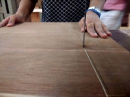 Cutting plywood on bandsaw